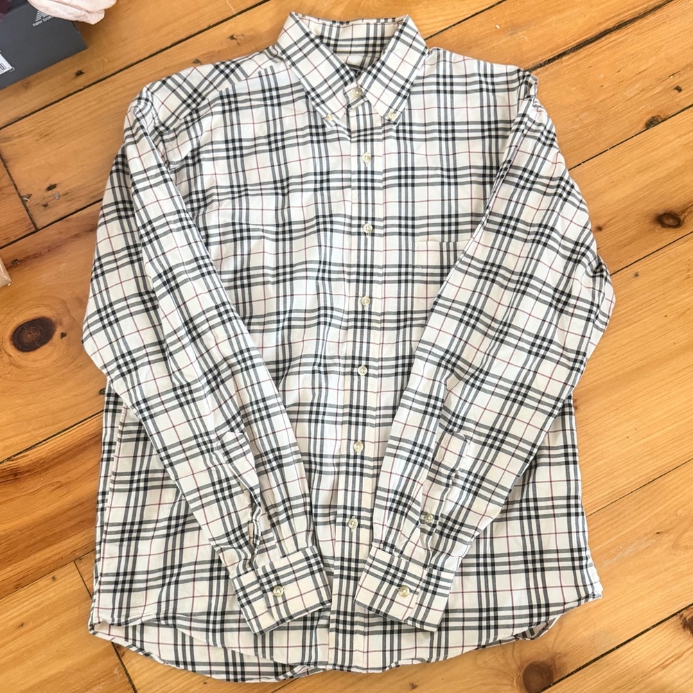 Burberry London Nova Check long-sleeve button-down shirt